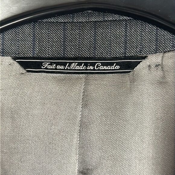Jonathan Ogilvy Loro Piana Fitted Gray Striped Wool Suit Jacket Blazer 41R - Picture 11 of 16